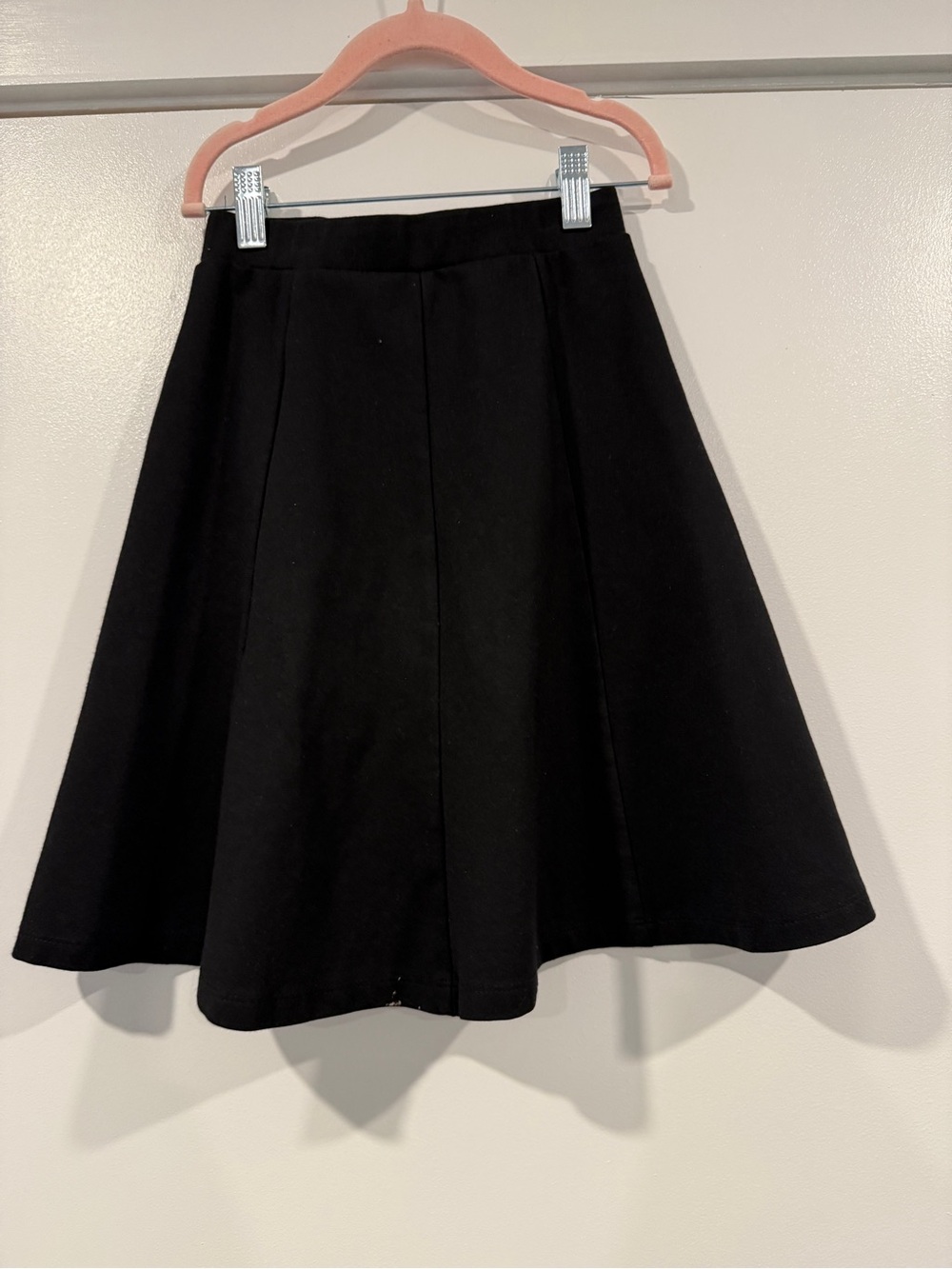 Black a line knee length skirt